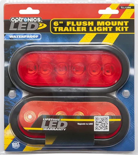 Vista 4 de Optronics TLL12RK - Kit de luces traseras LED selladas ovaladas de 6 pulgadas, color rojo