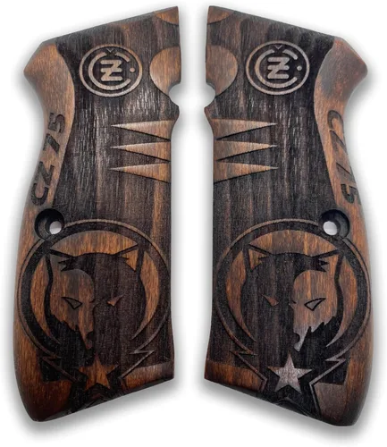 Vista 11 de Para CZ-75 Grips / CZ85 Grips / 75B CZ 75 / SP-01 75B CZ 75/85 Tamaño completo hecho a mano de madera de nogal