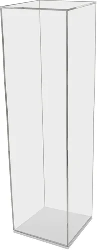 Vista 18 de Marketing Holders Caja de acrílico de 10 pulgadas sin tapa Plaza blanca Producto al por menor Riser One Open Side Merchandise Storage Box Flippable