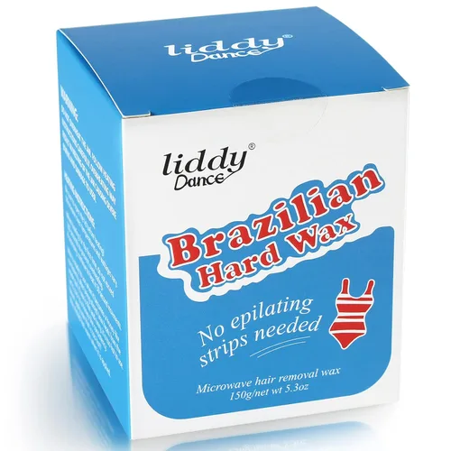 Kit de cera brasileña y bikini - Cera dura para una fácil eliminación del vello, adecuado para pieles sensibles, listo para microondas