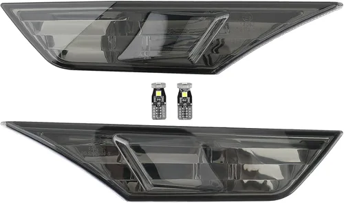 AUTOKAY Lámpara de señalización lateral con bombillas LED para Honda Civic 2016-2021-Smoke