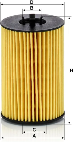 Vista 3 de Mann Filter HU 7020 z Filtro de aceite de cartucho de repuesto compatible con Audi A3 (2015-2016), Volkswagen Beetle (2015), Golf (2015), Golf