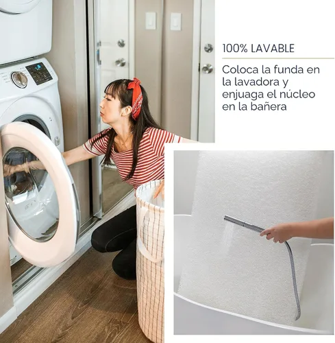 Vista 6 de HALO DreamWeave Colchón de cuna y para niños pequeños - 100% colchón transpirable y núcleo, diseño de 2 etapas de doble cara, funda lavable a