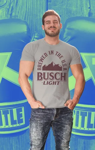 Vista 2 de Isaac Morris Limited Busch Light Brewed in the USA - Camiseta de manga corta para hombre y mujer