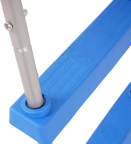 Vista 7 de KUAFU Escalera para piscina de 36 pulgadas sobre el suelo con 3 escalones extraíbles de plástico, antideslizante, resistente, color azul