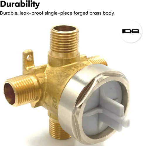 Vista 4 de Wood Grip Grifo de ducha Válvula Desviadora Integrada Válvula Desviadora de Ducha Fregadero de Baño Bajo Montaje Divisor de Cabezal de Ducha