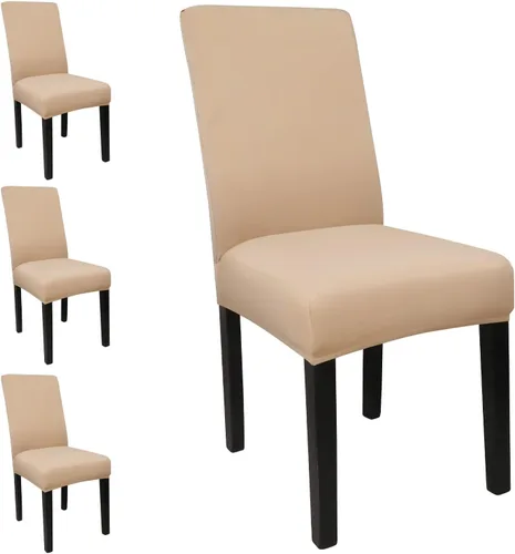 Vista 41 de Fundas para sillas de comedor, juego de 2 fundas, con patrón elástico Parsons, de elastano, extraíbles y lavables, protector para sillas de cocina