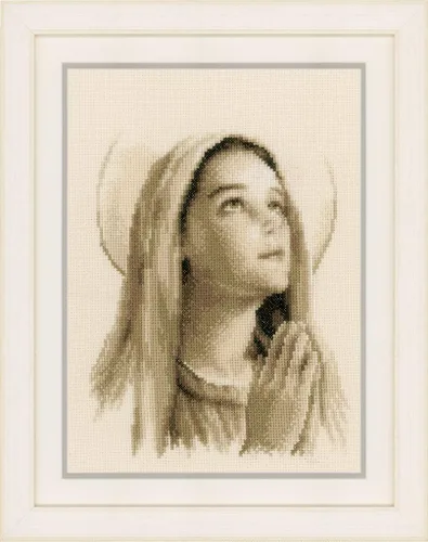 Vervaco Kit de punto de cruz contado Holy Mary 8" x 10"