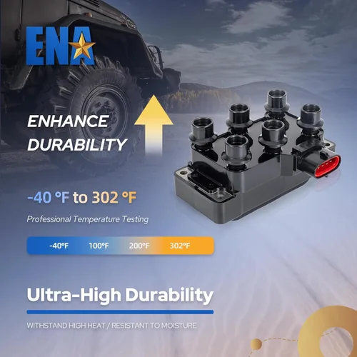 Vista 5 de ENA Paquete de bobinas de encendido compatible con Mercury Ford Mazda F150 E150 Econoline Aerostar Explorer Mustang Mystique Ranger Sable B3000