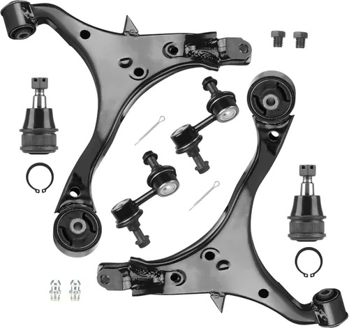 Brazos de control inferiores delanteros izquierdo y derecho con rótulas barra estabilizadora Kit de suspensión para Honda CR-V 2002-2006 (6 piezas)