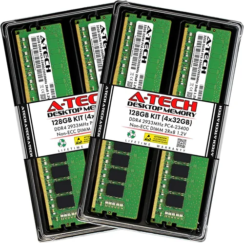Vista 14 de A-Tech 4GB DDR4 2933MHz PC4-23400 (PC4-2933Y) CL21 UDIMM 1.2V Non-ECC DIMM 288-Pin Módulo de actualización de memoria RAM para computadora