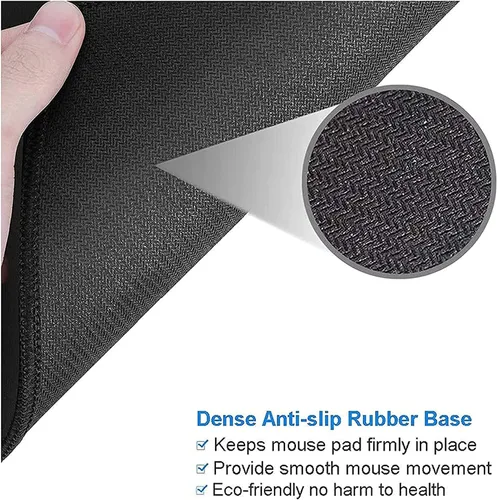 Vista 5 de Alfombrilla para mouse, base de goma antideslizante con borde cosido, alfombrilla de mouse redonda para juegos, alfombrilla de mouse de oficina