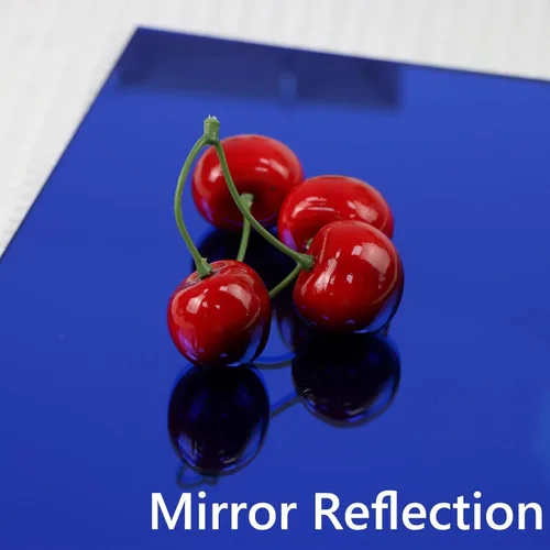 Vista 3 de Hoja de plexiglás acrílico azul marino de 8 x 12 pulgadas, panel acrílico no transparente de 0.09 pulgadas de grosor con superficie de efecto