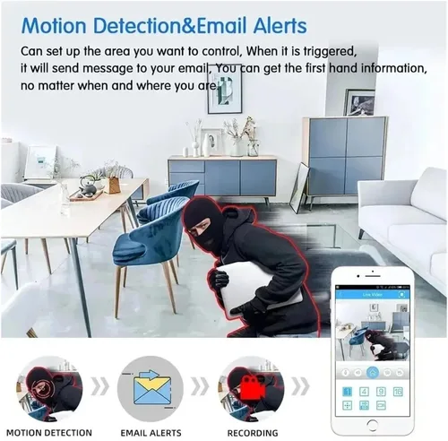 Vista 5 de Cámara de seguridad WiFi con cuatro lentes y cuatro lentes de Enchufe de Australia
