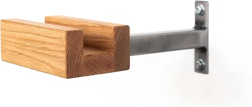 Play Haus Soporte de pared para bicicleta de interior de madera y acero - Roble rojo