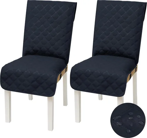 Vista 12 de Yonus Funda impermeable para silla de comedor, funda para silla de oficina, funda resistente al agua para silla de comedor, funda para silla