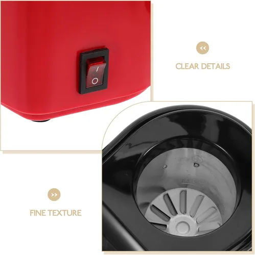 Vista 3 de Generic Electric Hot Air Popcorn Maker 110v Home Popcorn Popper Red High Efficiency Oil-free Machine for Group Entertainment and Holiday Parties