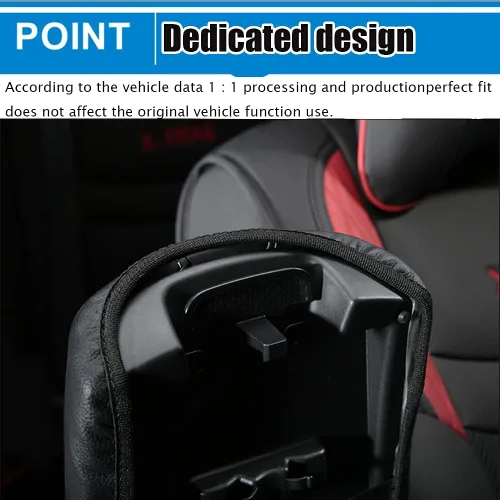 Vista 6 de Great-luck Funda de cuero para consola central con protector de reposabrazos y accesorios (costuras negras) para Nissan Rogue