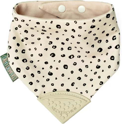 Vista 14 de Cheeky Chompers Neckerchew babero de dentición, babero estilo bandana 2 en 1 con mordedor de silicona de grado alimenticio