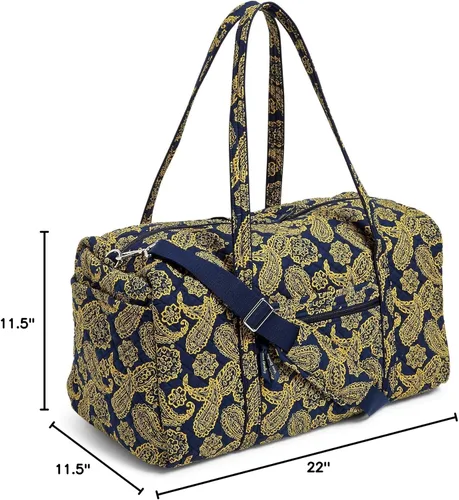 Vista 6 de Vera Bradley Women's Cotton Collegiate Large Travel Duffle Bag (Multiple Teams Available)