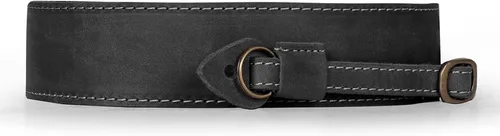 Vista 8 de MegaGear SLR, Correa de Cuero Genuino para Hombro o Cuello de la Serie Sierra para Cámara DSLR, Negro