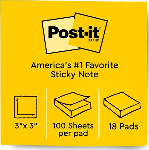 Vista 10 de Post-it - Notas emergentes «Pop-up», 7,6 x 7,6 cm, paquete de 18 blocs, las notas adhesivas favoritas de Estados Unidos, colección Poptimistic