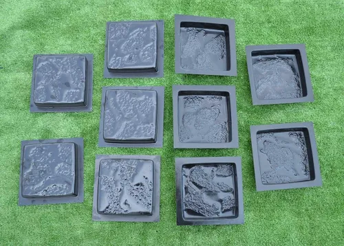 Vista 2 de SvitMolds Vendido 10pcs moldes de plástico fundición hormigón pavimentación jardín caminos piedra patio # S32