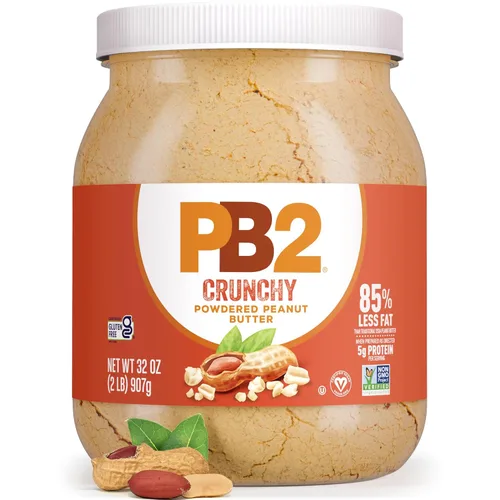 Vista 11 de PB2 Polvo de Mantequilla de Maní Pura - [Recipiente de 2 lb/32 oz] - Sin Azúcar Añadida, Sin Sal Añadida, Sin Conservantes Añadidos - 100%