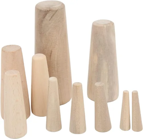Vista 6 de Enchufe de madera marino a través del casco, tapones de madera suave cónica de emergencia, tapones de madera suave cónica, 10 piezas de drenaje