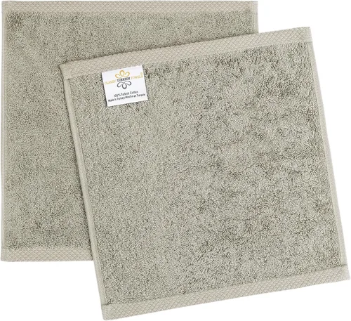 Vista 4 de Towels Beyond - Juego de toallas de lujo de 6 piezas, 100% algodón turco, de secado rápido, altamente absorbente y cómodo, incluye 2 toallas de Beige