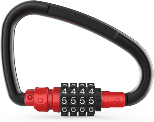 Vista 19 de Locking Carabiner Heavy Duty, Large Carabiner Clip with Combination Lock, 4 inch 25KN Metal D Ring Carbiner, Oval Caribiner, Triangle Caribeaner