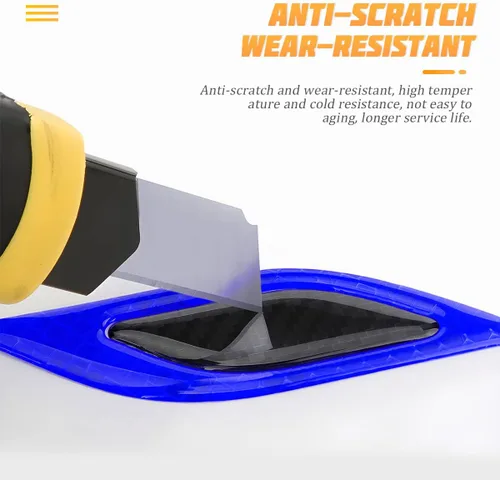 Vista 3 de Adhesivo 3D de rayas reflectantes fuertes para parachoques de auto, 6 calcomanías de protección de advertencia de visibilidad nocturna de seguridad