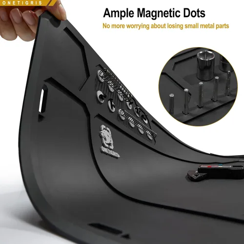 Vista 2 de OneTigris Gun Clean Mat Magnectic for Table, Extra Large 48"x16" Anti-Slip Rubberized Repair Mat for Gun Parts, Protects Work Surface from Solvents