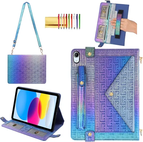 Vista 276 de Funda tipo bolso para iPad mini de 5ª/4ª/3ª/2ª/1ª generación de 7.9 pulgadas, Techcircle funda ligera tipo folio con soporte bandolera con billetera