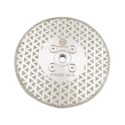 Vista 7 de FOCSTOL Discos de molienda de corte de diamante, hoja de diamante de doble cara galvanizada de 4 pulgadas (3.937 in) para granito, mármol