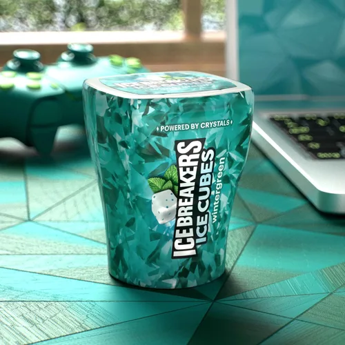 Vista 6 de ICE BREAKERS Ice Cubes - Goma de mascar sabor Wintergreen sin azúcar, 91.7 g (6 envases, 40 piezas)