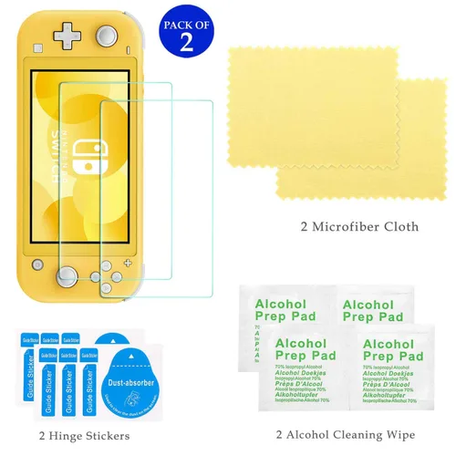 Vista 3 de Accessories Kit for Nintendo Switch Lite - YOOWA Accessories Bundle with Carrying Case, Protective Cover case, 2-Pack Tempered Glass Screen