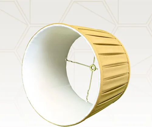 Vista 4 de Royal Designs "Shallow Drum English Box - Pantalla básica plisada para lámpara, oro antiguo, 11" x 12" x 8.5" (BS-748-12AGL)