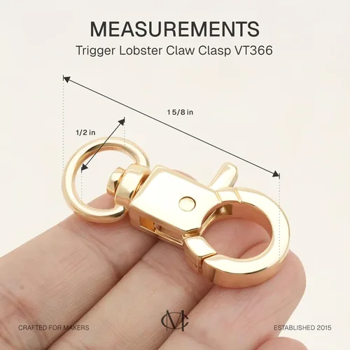 Vista 3 de CRAFTMEMORE Gatillo langosta Garra Broche Clip giratorio Gancho Snap Forma Círculo 4pcs VT366 (Oro)