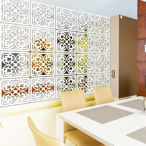 Vista 6 de Paneles divisores de habitación colgantes, 10 paneles de pantalla de madera y plástico, división de pared, decoración del hogar y la oficina