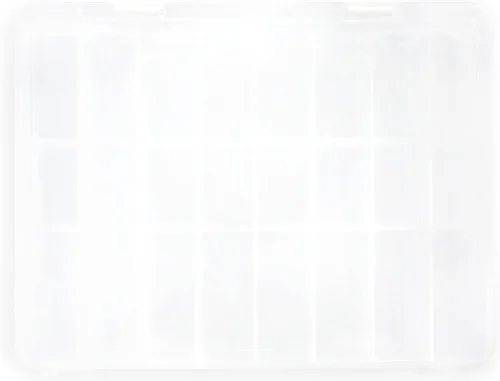 Vista 6 de Dritz Organizador de caja de almacenamiento de roscas, 48 compartimentos ajustables de doble cara, funda transparente con cierre portátil con asa