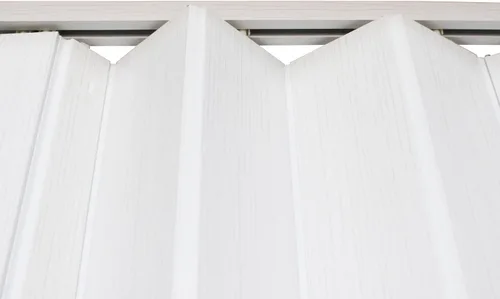 Vista 3 de Puertas de acordeón blancas portátiles de 32 x 80 pulgadas para armario, puerta plegable recortable de PVC de doble capa, puertas plegables Blanco