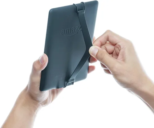 Vista 7 de TFY Correa de mano de seguridad compatible con Kindle Voyage/Kindle Paperwhite/Kindle Fire de 6 pulgadas, color negro (una pieza)