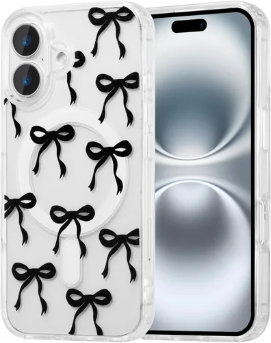 Vista 76 de UEEBAI - Funda magnética para iPhone 11, diseño de lazo, compatible con MagSafe, funda transparente delgada inalámbrica, antiamarilleo, a prueba