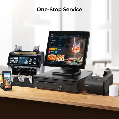 Vista 7 de MUNBYN Impresora POS, Impresora de Recibos USB Ethernet 80MM Impresora Térmica P047, Impresora a, Negro Supermercado POS Cocina Impresora