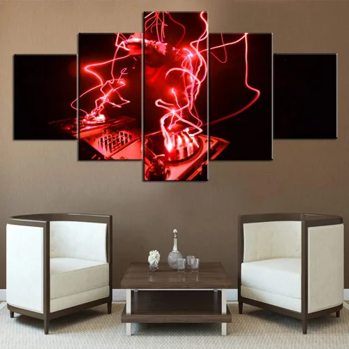 Vista 56 de Tumovo Music - 5 piezas pintura sobre lienzo