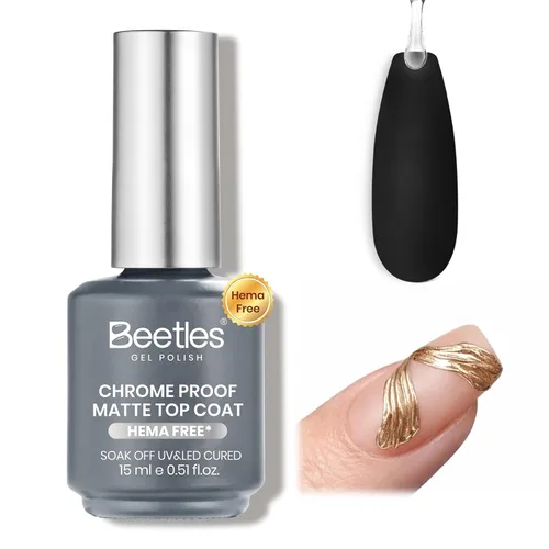 Vista 9 de Beetles Gel Polish Capa superior de gel que no se limpia de larga duración A-transparente-1