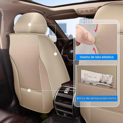 Vista 4 de IKABEVEM Fundas de Asiento Compatibles con Lexus ES 350/300h 2007-2026 2PCS Fundas de Asiento Delantero de Automóvil de Cuero Sintético Cojín