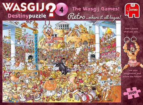 Vista 5 de Jumbo, Wasgij, Retro Destiny 4 - The Wasgij Games!, Rompecabezas únicos para adultos, 1000 piezas