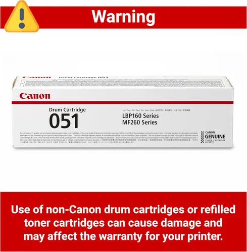 Vista 4 de Canon Cartucho de tambor negro 051 original compatible con LBP162dw, serie MF260